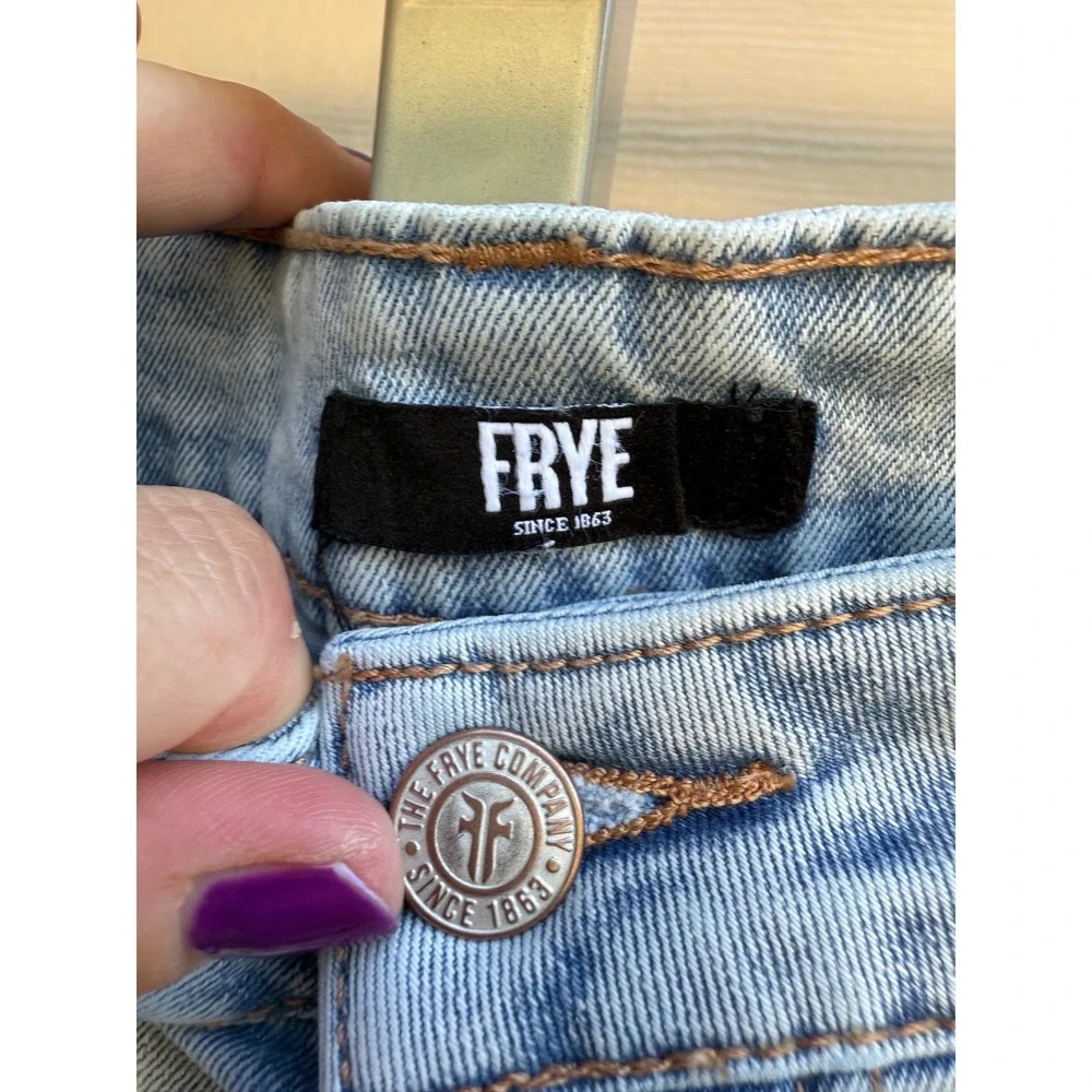 Frye Denim Jeans Womens Size 12 Acid Wash High Rise‎ Mom Jeans Casual